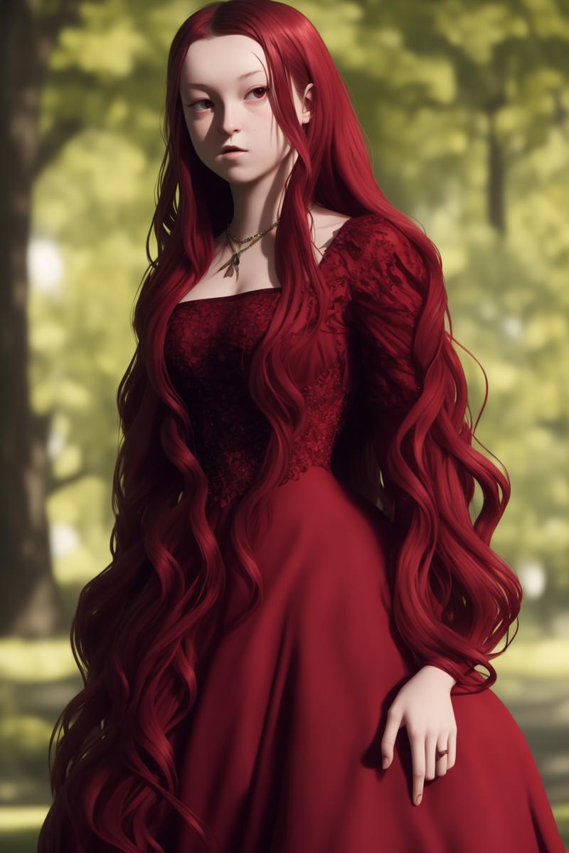 02927-542467491-1girl bellaramsey in a dress at a park, full_body_1.4, red hair, cinematic uhd.png